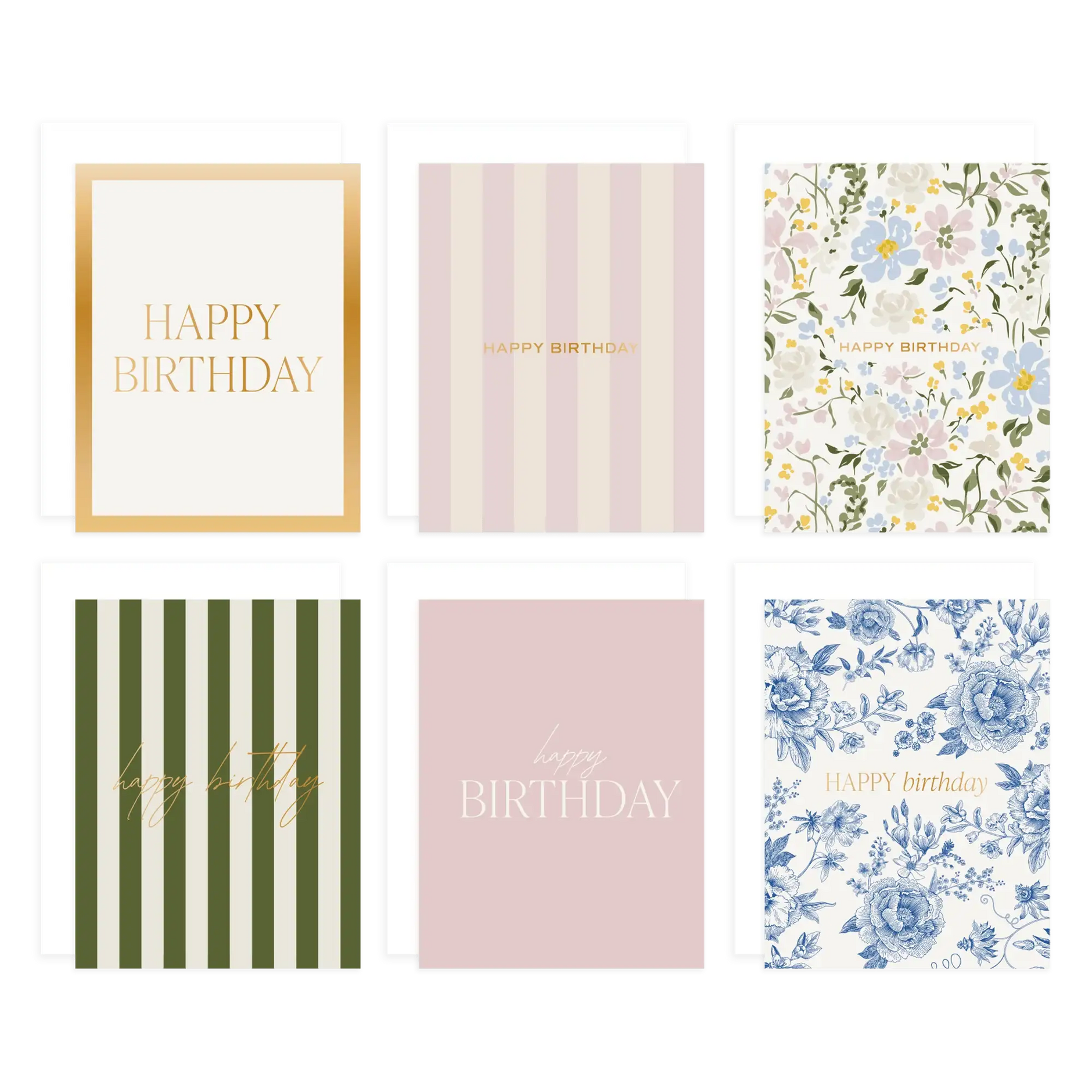 Assorted Happy Birthday Boxed Card Set - Pack of 12 - SwagglyLife Home & Fashion